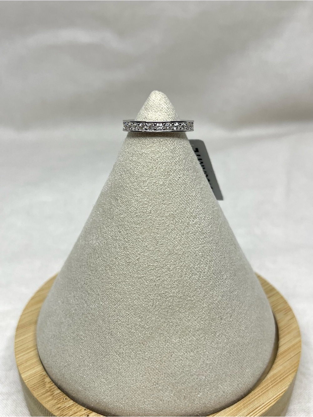 Sterling Silver Round Cut Eternity Ring with Moissanite